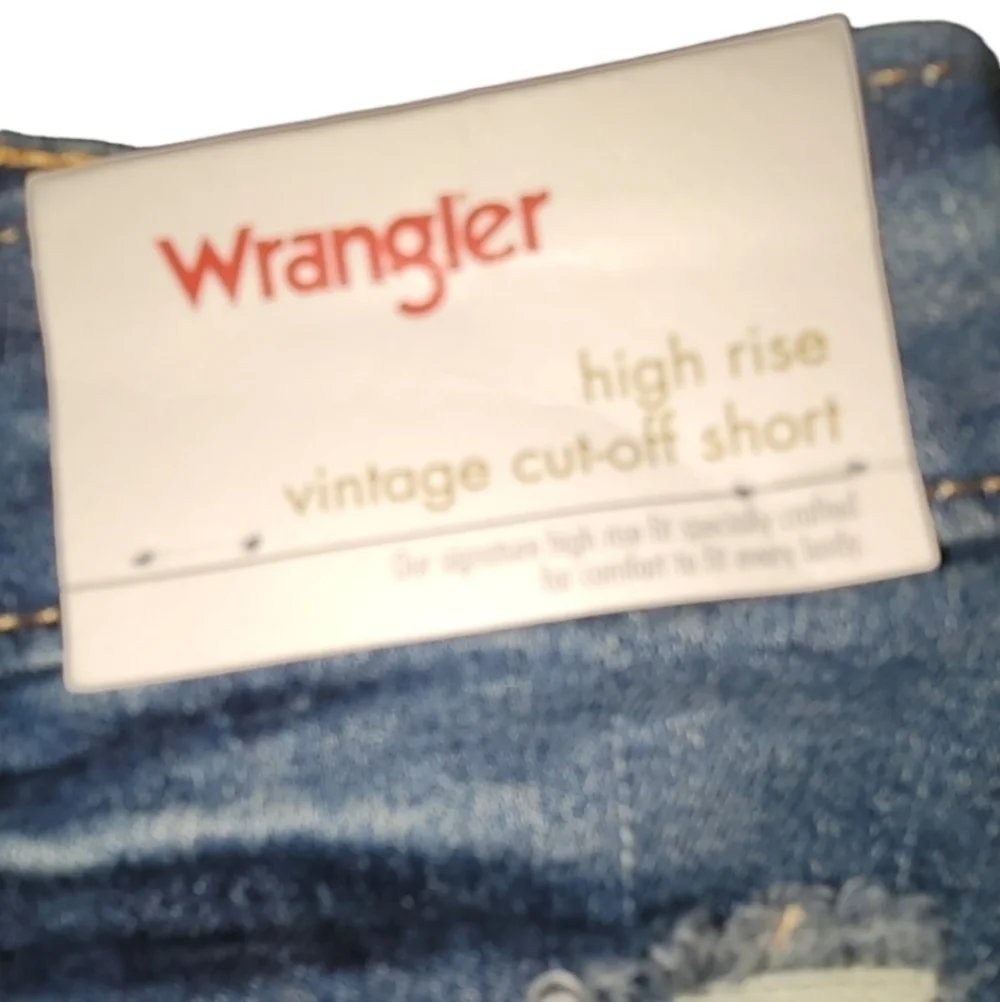 Wrangler High Rise Vintage Distressed Shorts